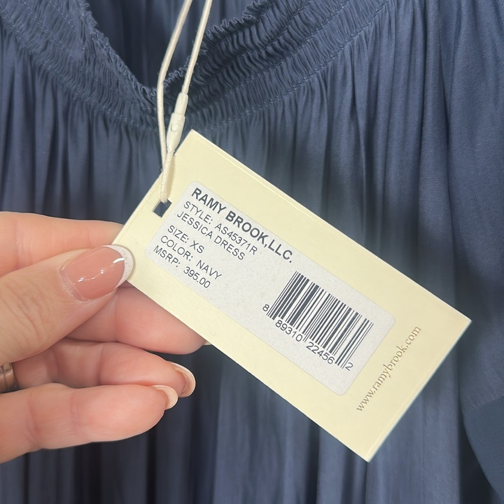 Ramy Brook Jessica dress size extra small. Color is navy.NWT - Picture 6 of 12